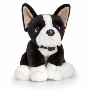 Keel toys pluche boston terrier hond knuffel 35 cm