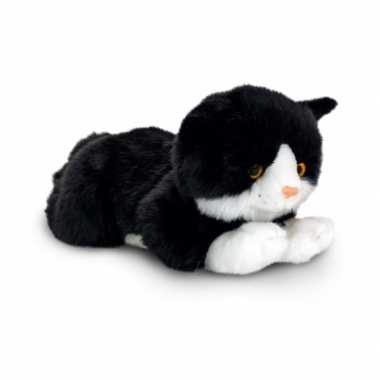 Keel toys pluche zwarte kat/poes knuffel 35 cm