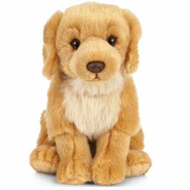 Pluche golden retriever honden knuffel 20 cm speelgoed