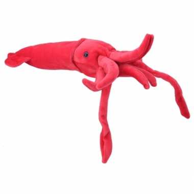 Pluche inktvis knuffel rood 50 cm
