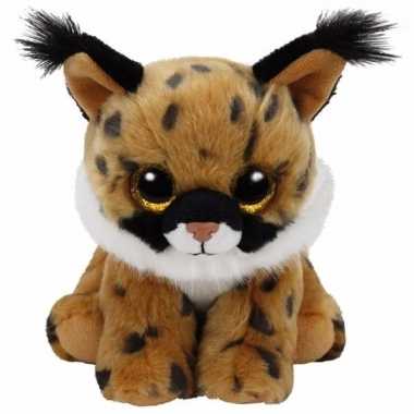 Pluche knuffel lynx ty beanie larry 33 cm