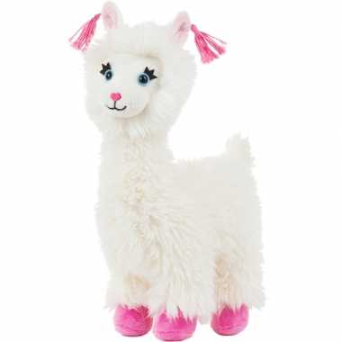 Pluche witte alpaca/lama knuffel 22 cm speelgoed