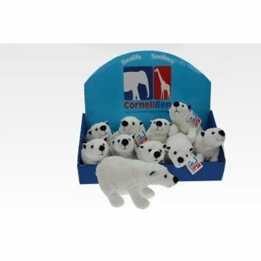 Witte pluche ijsbeer knuffel 21 cm