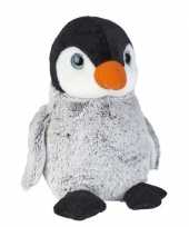 Grijze pluche baby pinguin knuffel 30 cm speelgoed