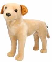 Grote pluche blonde labrador hond staand knuffel 53 cm speelgoed