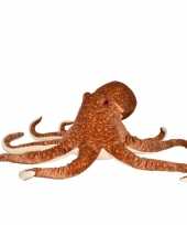 Grote pluche bruine octopus inktvis knuffel 76 cm speelgoed