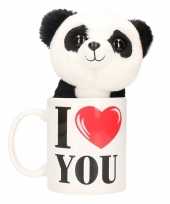 I love you mok met knuffel panda