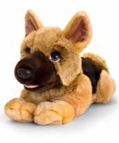 Keel toys grote pluche bruine herdershond honden knuffel 47 cm
