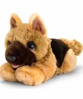 Keel toys pluche bruine herdershond honden knuffel 25 cm