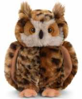 Keel toys pluche bruine oehoe uil knuffel 18 cm