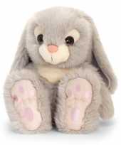 Keel toys pluche grijze konijnen knuffel 35 cm