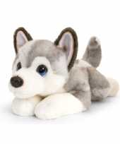 Keel toys pluche grote grijs witte husky honden knuffel 47 cm