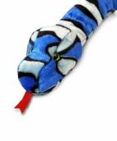 Keel toys pluche slang knuffel blauw 200 cm