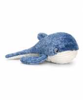 Keel toys pluche walvis knuffel blauw 35 cm