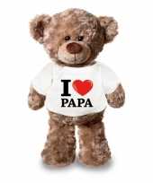 Knuffel teddybeer met i love papa shirt 43 cm knuffel