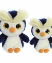 Pinguin knuffels setje van 2x stuks 15 en 20 cm