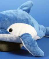 Pluche blauwe dolfijn knuffel 33 cm