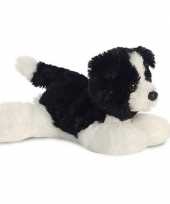 Pluche border collie honden knuffel 20 cm speelgoed