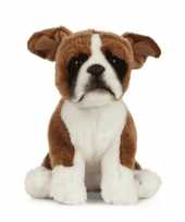 Pluche boxer honden knuffel 20 cm speelgoed