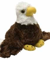 Pluche bruin witte amerikaanse zeearend knuffel 18 cm speelgoed