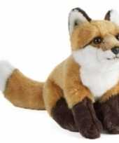 Pluche bruin witte vos vossen knuffel 39 cm speelgoed