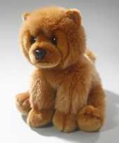 Pluche bruine chowchow hond honden knuffel 25 cm speelgoed