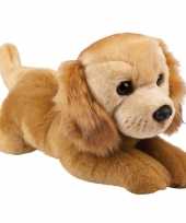 Pluche bruine golden retriever honden knuffel 30 cm speelgoed