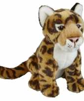 Pluche bruine jaguar luipaard knuffel 28 cm speelgoed