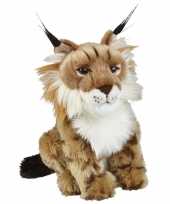 Pluche bruine lynx knuffel 28 cm speelgoed