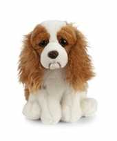 Pluche bruine spaniel honden knuffel 20 cm speelgoed