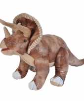 Pluche bruine triceratops dinosaurus knuffel mega 63 cm