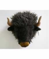 Pluche buffel dierenhoofd knuffel 40 cm muurdecoratie