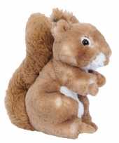 Pluche eekhoorn knuffel bruin 20 cm
