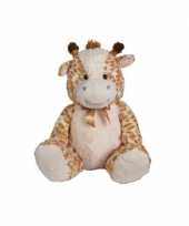 Pluche gevlekte giraffe knuffel 55 cm speelgoed