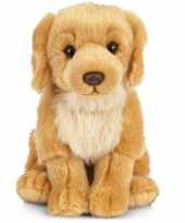 Pluche golden retriever honden knuffel 20 cm speelgoed