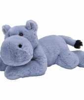 Pluche grijze nijlpaarden knuffel 30 cm speelgoed