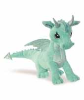 Pluche groene draak draken knuffel 30 cm