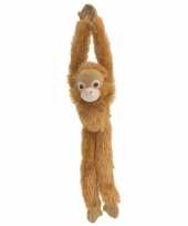 Pluche hangende bruine orang oetan aap apen knuffel 51 cm