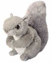 Pluche knuffel eekhoorn grijs 20 cm