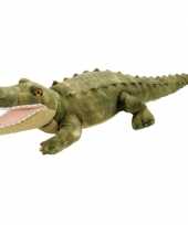 Pluche knuffel krokodil groen 38 cm