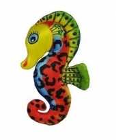 Pluche knuffel zeepaardje geel 27 cm
