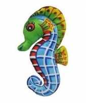Pluche knuffel zeepaardje groen 27 cm