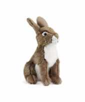 Pluche konijn haas knuffel zittend 30 cm speelgoed