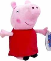 Pluche peppa pig big knuffel in rode outfit 28 cm speelgoed