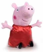 Pluche peppa pig big knuffel in rode outfit 31 cm speelgoed
