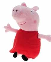 Pluche peppa pig big knuffel met rode outfit 28 cm speelgoed