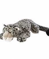 Pluche sneeuw luipaard knuffel 76 cm