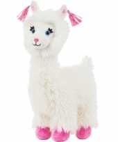 Pluche witte alpaca lama knuffel 36 cm speelgoed