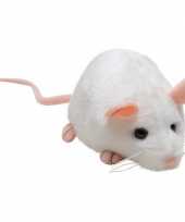 Pluche witte muis muizen knaagdieren knuffel 30 cm speelgoed