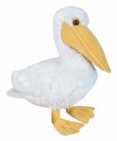 Pluche witte pelikaan knuffel 30 cm